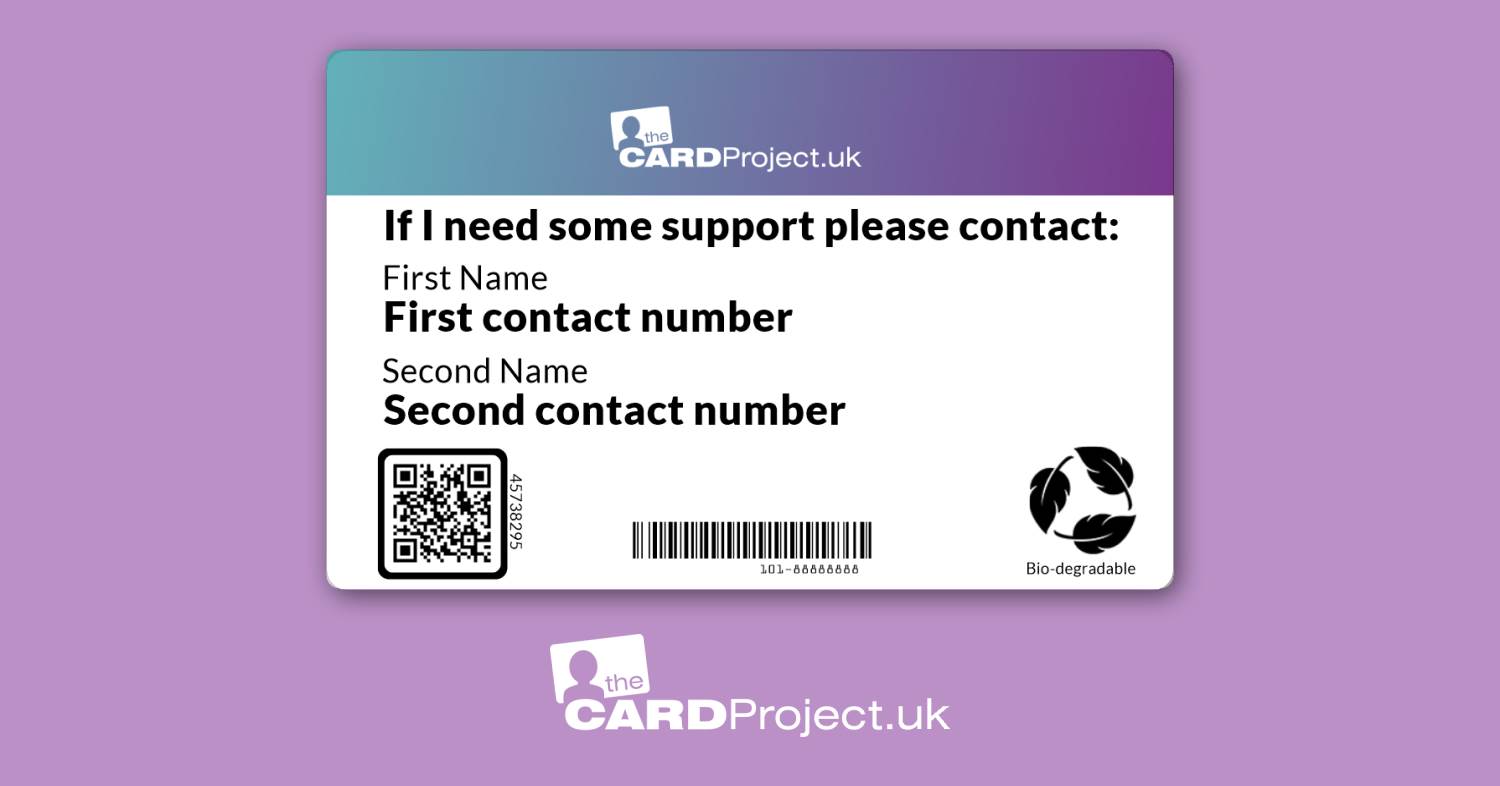  Dyspraxia Medical ID Card   (REAR)